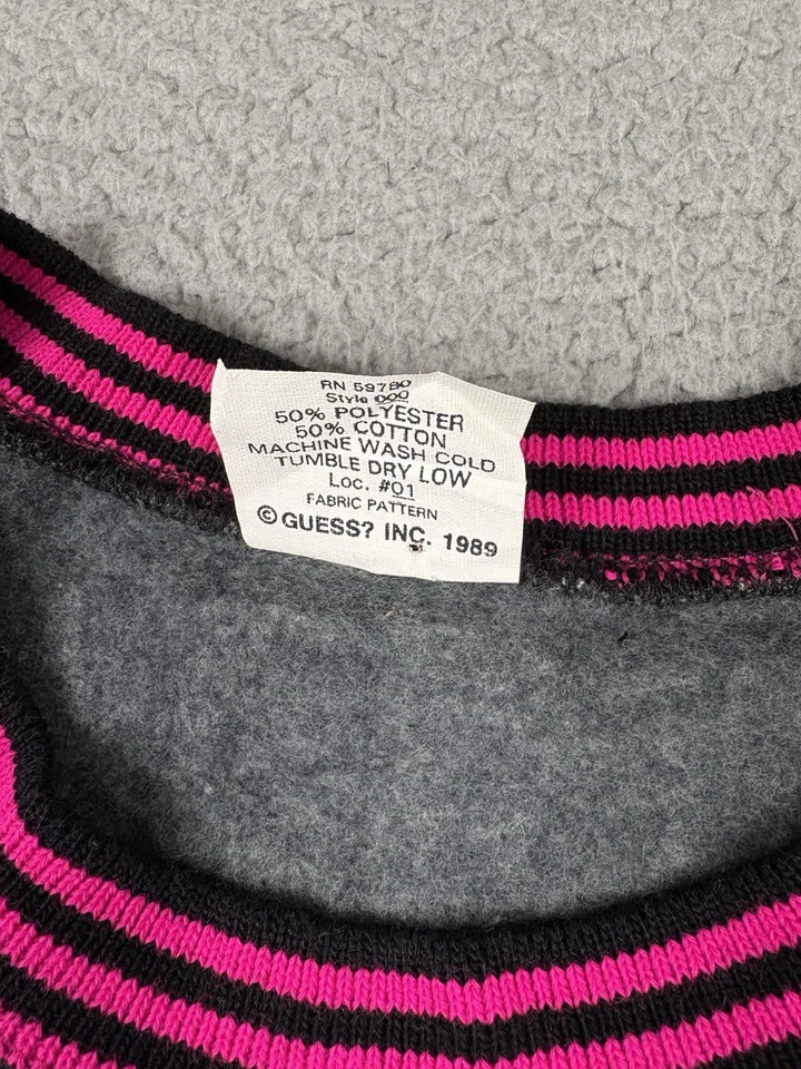 Sudadera Vintage Guess Cuello Redondo Talla Única Gris Pullover Georges Marciano Años 80 Foto 3 de 4