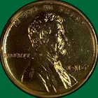1916 Lincoln Wheat Cent Extremely Fine XF Coin, Harshly Cleaned #34380
