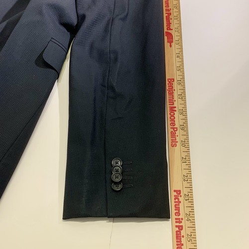 Z Zegna blazer Suit Jacket 40c Black Mini Checks wool 2 button Drop7 Sports Coat - Bild 6 von 9