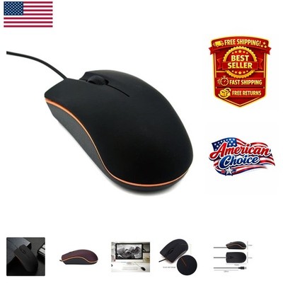 Comfortable USB Wired Mouse - Ambidextrous Ergonomic Design for Productive Work