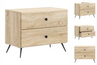Nachttisch Nachtschrank Nachtkommode Sonoma-Eiche 62X34,5X47,5 Cm Holzwerkstoff