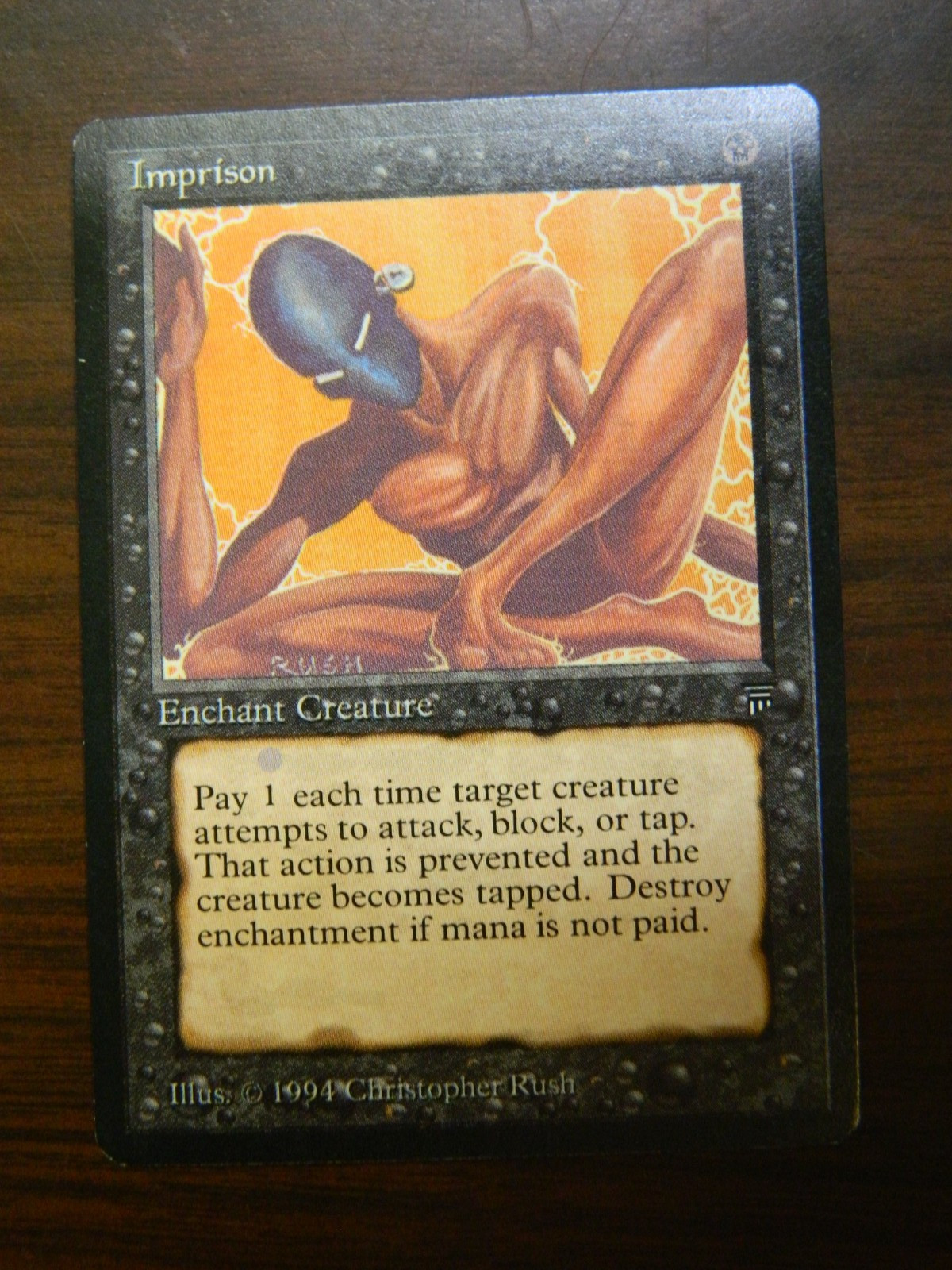 MTG Pre-Modern Legends Rare Black Imprison Near Mint Condition