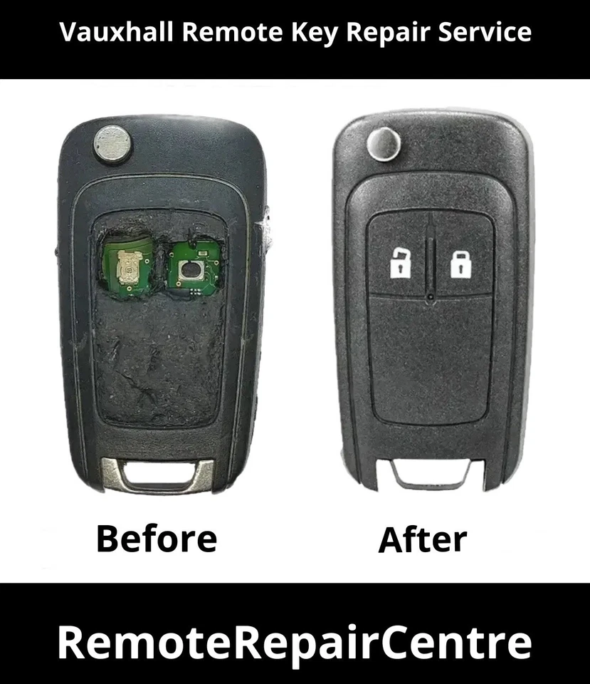 REMOTEREPAIRCENTRE Repair Fixing Service Vauxhall / Opel Key Fob New Case, Buttons and Battery