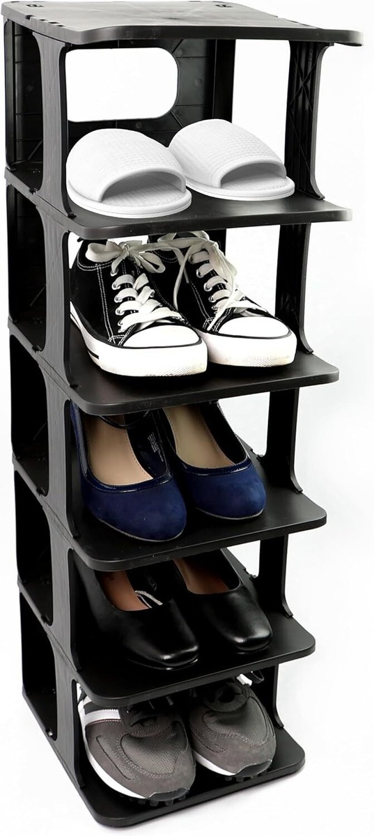 Tier Vertical Shoe Holder Stand Rack Available in Black and - Main Image