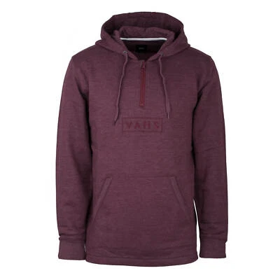 Vans Easy Box Quater Zip Hoodie Pour Hommes Port Royale Weinrot Mélangé - Photo 1/2