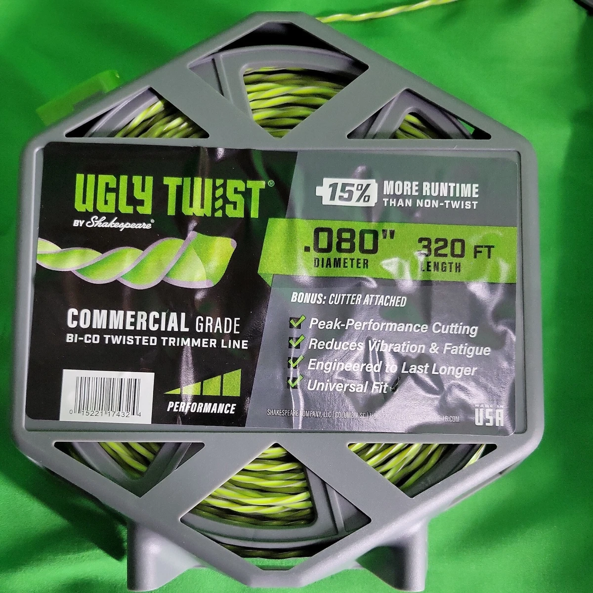 Shakespeare 320 ft Spool 0.08 in Ugly Twist Spooled Trimmer Line