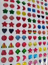 SALE 3D Gem Little Girls Stick On Earrings 140 Pair New In Package