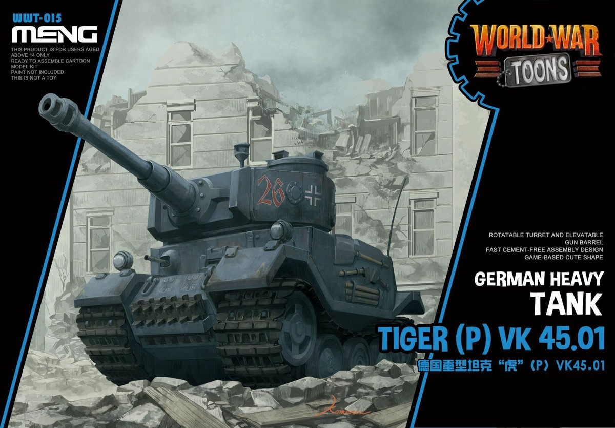 Meng Models WORLD WAR TOONS TIGER (P) VK 45.01 German Heavy Tank