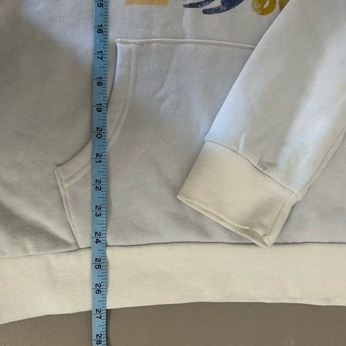 Old Navy ESPN Basketball Men's Size Large Light Blue and White Sweatshirt Hoodie - Picture 7 of 10