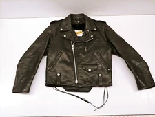 Perfecto By Schott NYC Leather Jacket Womens Size 10 Petite Biker Motorcycle 