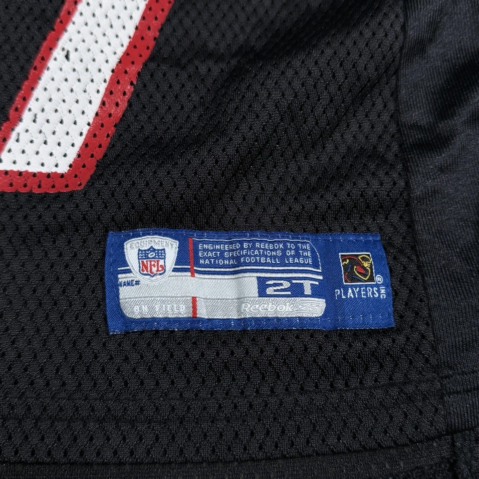 Camiseta Mike Vick Atlanta Falcons masculina 2T infantil futebol americano NFL Reebok vintage 7 QB - Imagem 4 de 4