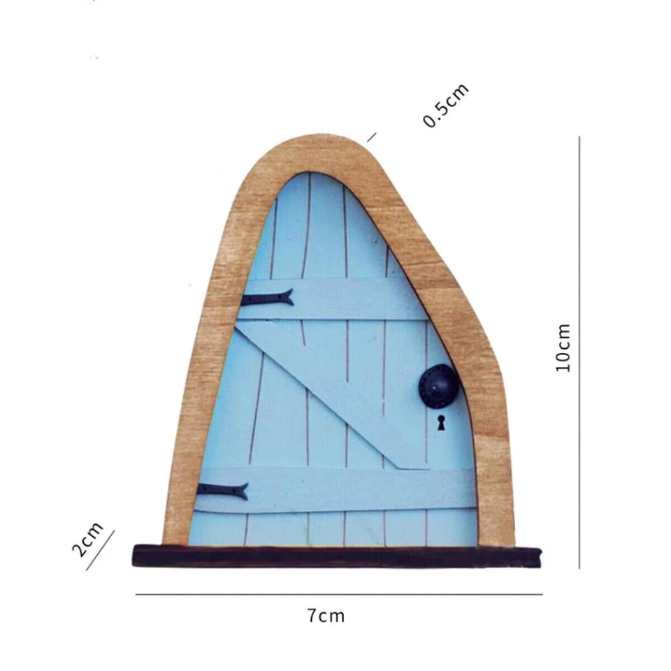 1X Hada Mini Puerta de Madera Elfo Pintada a Mano para Árbol Escultura Estatuas Decoración de Patio Foto 2 de 4