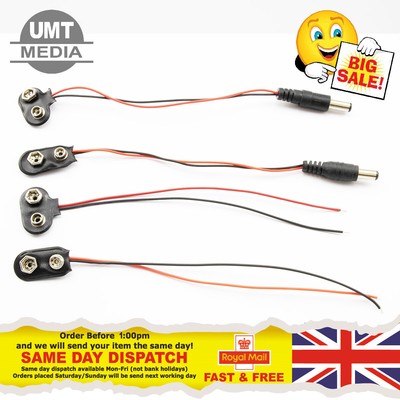 Sdtc Tech 5pcs T Type 9v Battery Clip Connector Positive Negative Snap Lead Wire With Dual Alligator Clips 15cm Amazon Ca Electronics