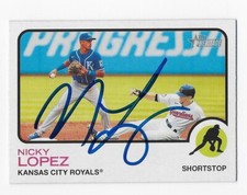 2022 HERITAGE #260 NICKY LOPEZ ROYALS WHITE SOX AUTOGRAPHED SIGNED BASEBALL CARD