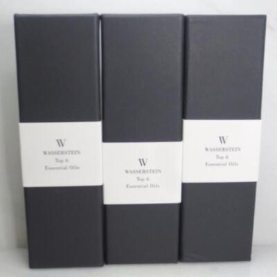 WASSERSTEIN TOP 6 ESSENTIAL OILS 100% PURE BASIC AROMATHERAPY GIFT - LOT OF 3