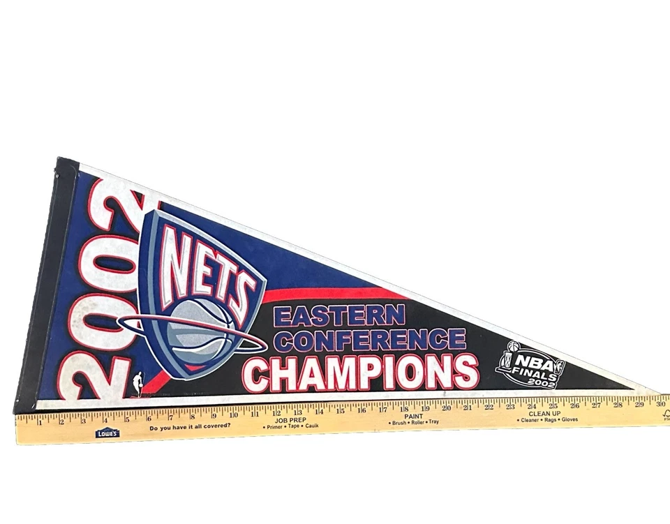 Y2K 2002 New Jersey Nets NBA Eastern Conference Champs Pennant Finals - Image 2 of 4
