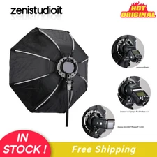 US KX65 65cm Camera Flash Speedlite Portable Foldable Octagon Softbox + Bracket