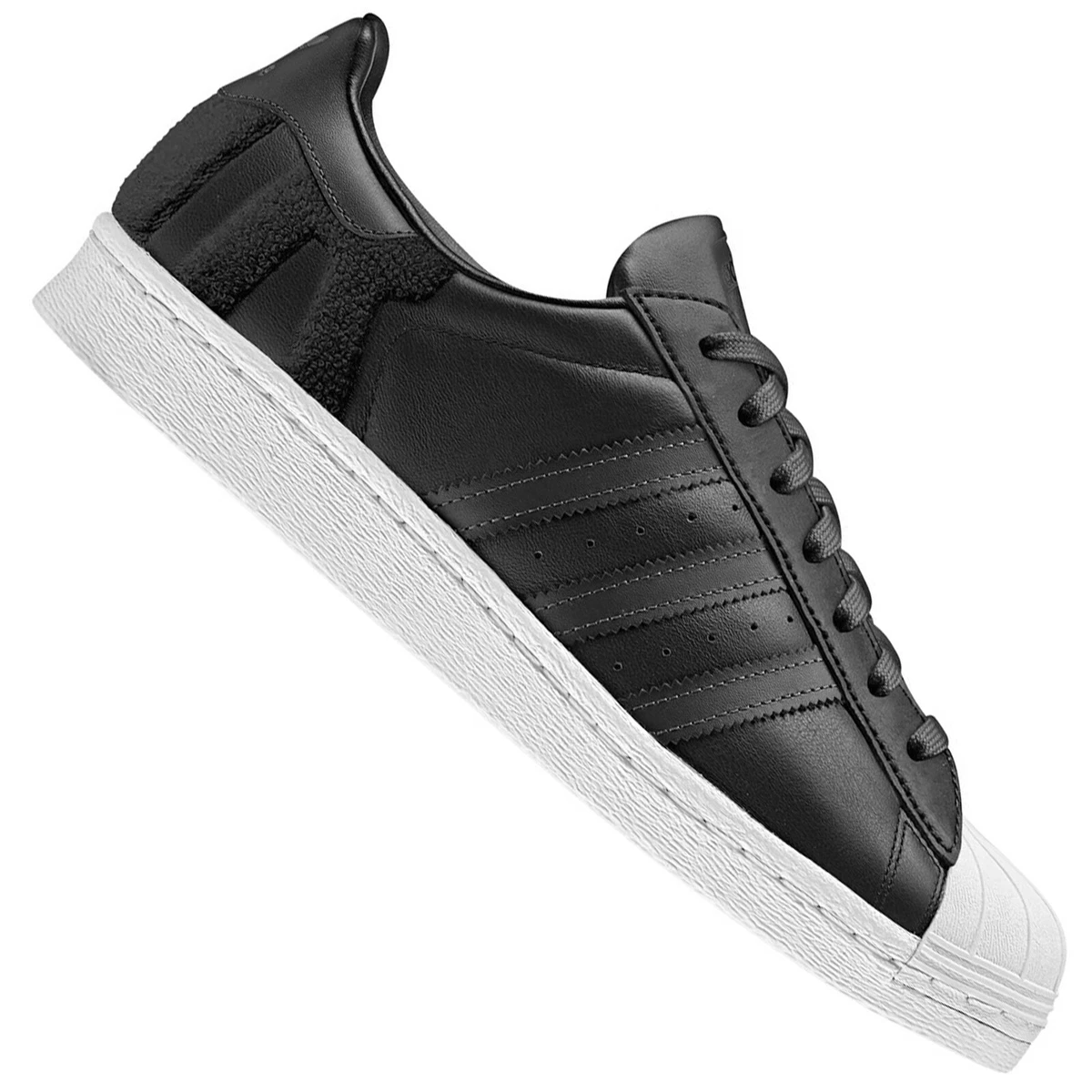 Adidas superstar 80s black/white leather cheap trainers