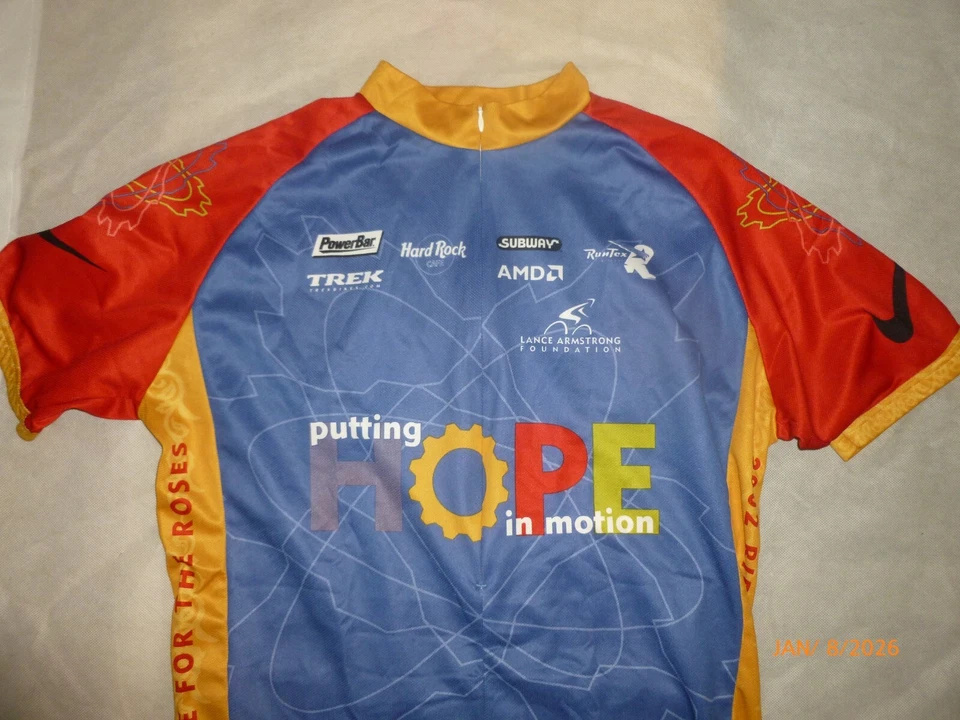 Nike Lance Armstrong Foundation 2002 Jersey Ride For The Roses XL Foto 2 de 4