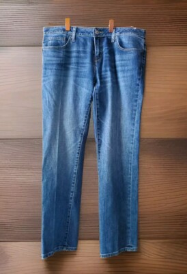 NWOT--London Jean Sz 6 Straight Leg Jeans, Medium Wash 