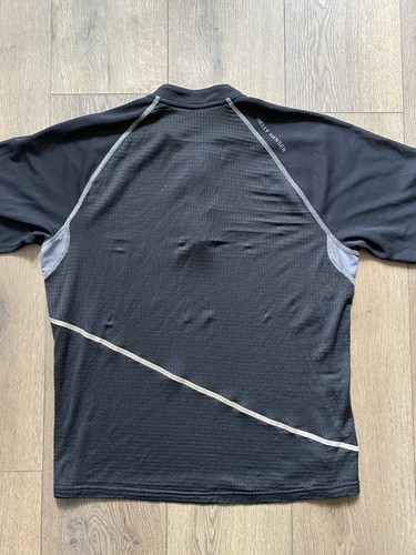 Prenda deportiva para correr HELLY HANSEN para hombre 1/4 cremallera negra talla grande L ajuste ajustado - Imagen 7 de 8