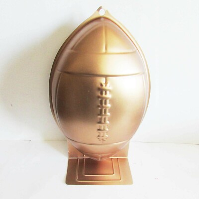 Copper 3D Metal FOOTBALL Cake Bake Pan Treat Mold makes 12x7.75'' FREE SH