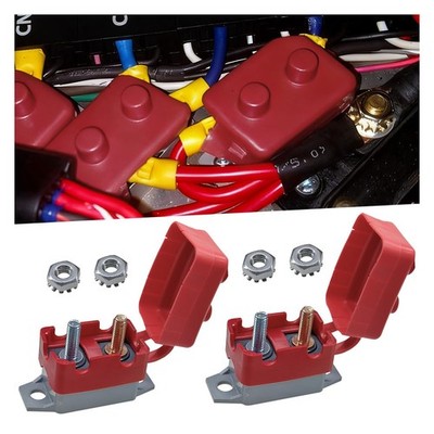 2PCS 40A 12V-24V DC Automatic Reset Circuit Breaker Car Marine Stud Bolt