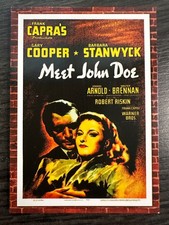 Meet John Doe Gary Cooper SWATCH RELIC 489/500 2009 Panini Movie #51   -85