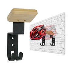Helmet Holder Wall Mount, Helmet Hanger,Motorcycle Gear Rack with 2 Key Hooks...