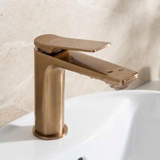 Bathroom Sink Tap Brushed Copper Bronze Basin Mixer NERI PLUS