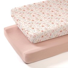 lulumoon Muslin Changing Pad Cover: 32x16 Fit Standard Rectangle Pad