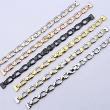 10mm 12mm 14mm Metal Watch Bracelet Stainless Steel Watch Band Strap Women