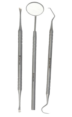 Professionelles Dental Oral Kit - Scaler, Sonde, Pick Set, Spiegel & Stahl Zahnarzt