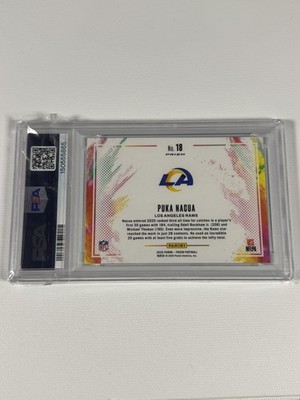 2025 Panini Prizm Color Blast #18 Puka Nacua PSA 10 Los Angeles