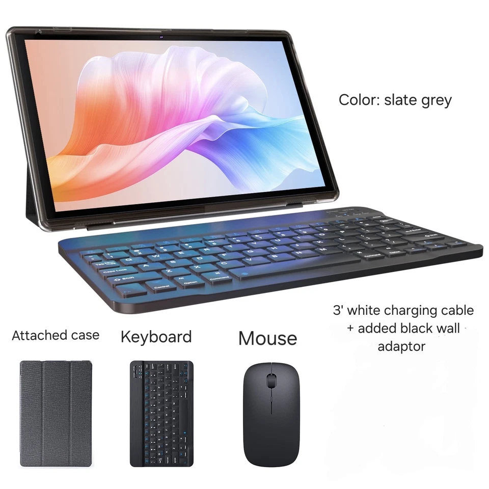 Tablet 10" 2 en 1 con Estuche para Teclado Ratón Stylus Pen Foto 2 de 3