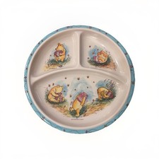 vtg Selandia Winnie the Pooh Divided Plate Melamine Classic Pooh Taiwan Nursery