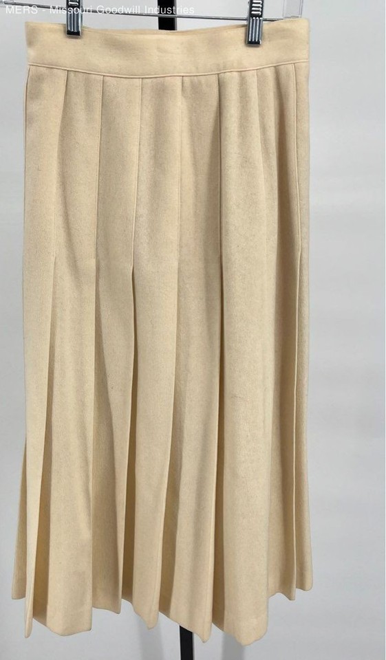 Jupe Liz Claiborne Femme - Blanc, Longueur Genou, Plissée, Taille 8 - Occasion Très Bon état