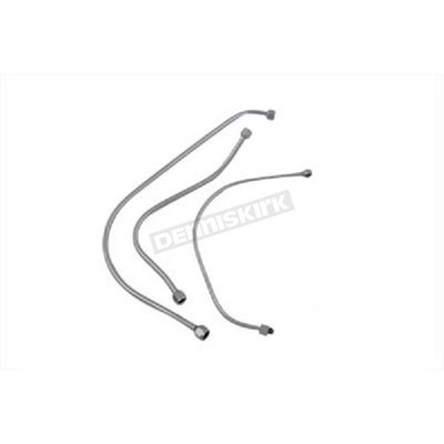 V-Twin Manufacturing Chrome Oil Line Set for H-D ''G'' and ''WL'' Models - 40-0372