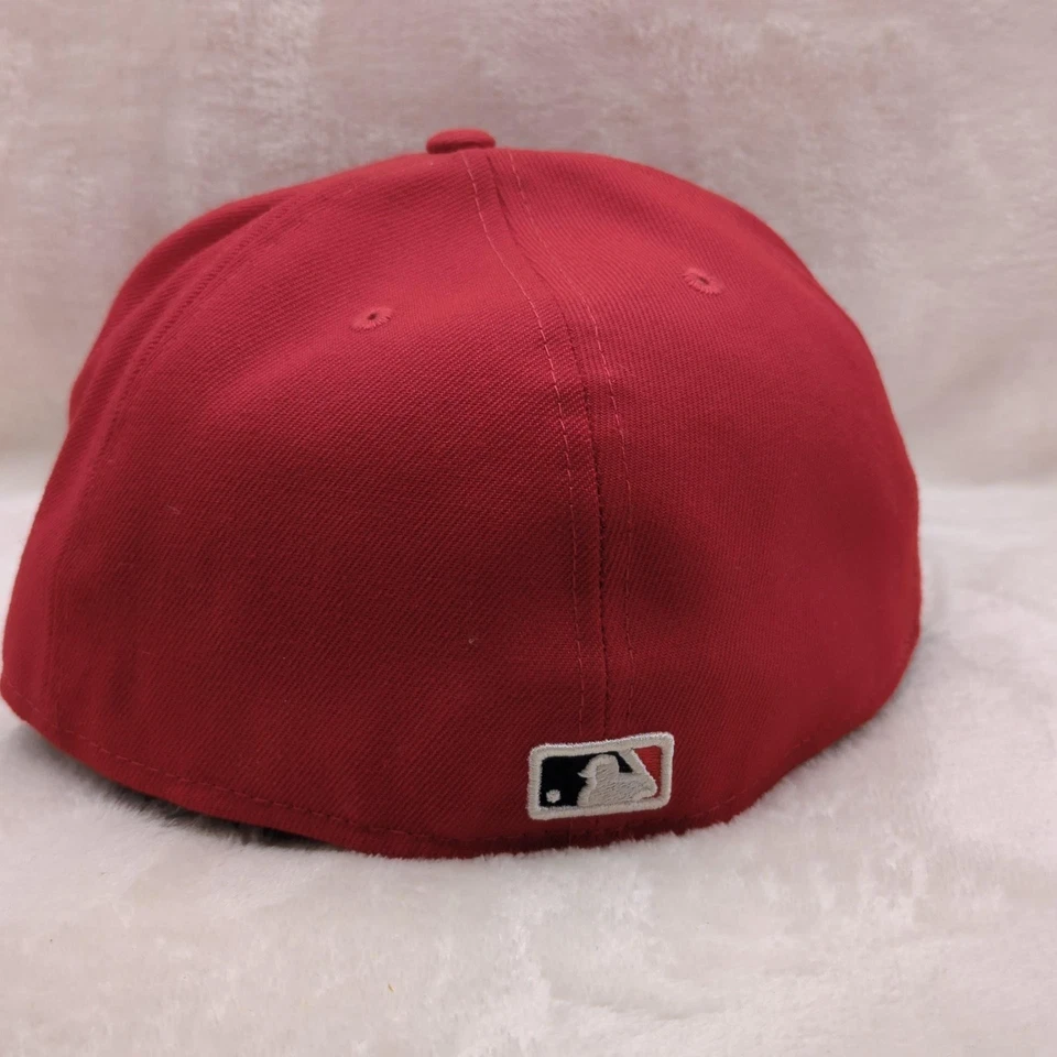 Los Angeles Angels Hat Cap Fitted Mens 7 5/8 Red MLB Baseball 59FIFTY New Era - Image 4 of 4