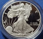 A 1997 P S$1  American Eagle One Ounce Silver Proof Coin with Box & COA OGP