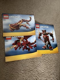 Lego Creator 3 In 1 Fiery Legend 6751 99% Complete With Box And Instructions