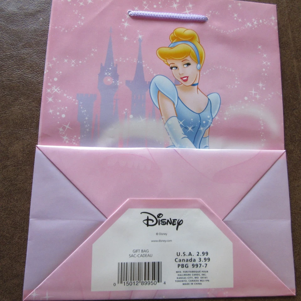 Lote de 8 Bolsas de Regalo Disney - Cenicienta, Azul y Rosa + Brillo - Para Sello Foto 4 de 4