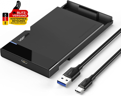 UGREEN Festplattengehäuse 2,5 Zoll Externes Gehäuse Für 2.5 Zoll SSD Und HDD, UA