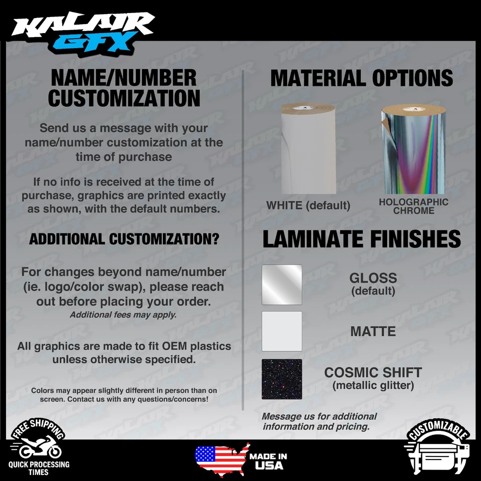 Kit de gráficos para Honda CRF125F (2013-2018) CRF 125F Lethal Series - Teal Shift Foto 2 de 4