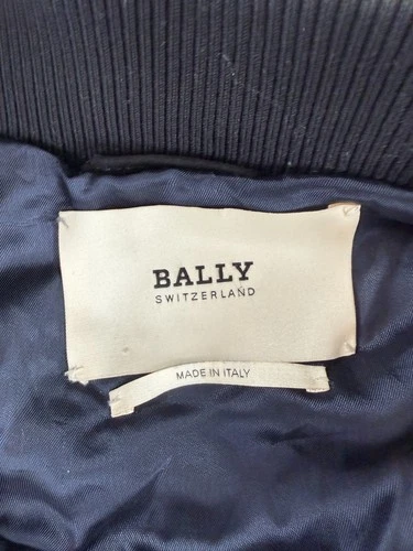 Bally Men's Navy Goat Suede Bomber Jacket IT 50 US 40 Made in Italy AS IS image 10