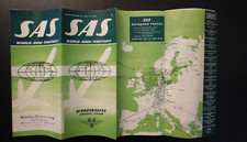 April 22 1956 SAS Scandinavian Airlines System Timetable Aviation Memorabilia