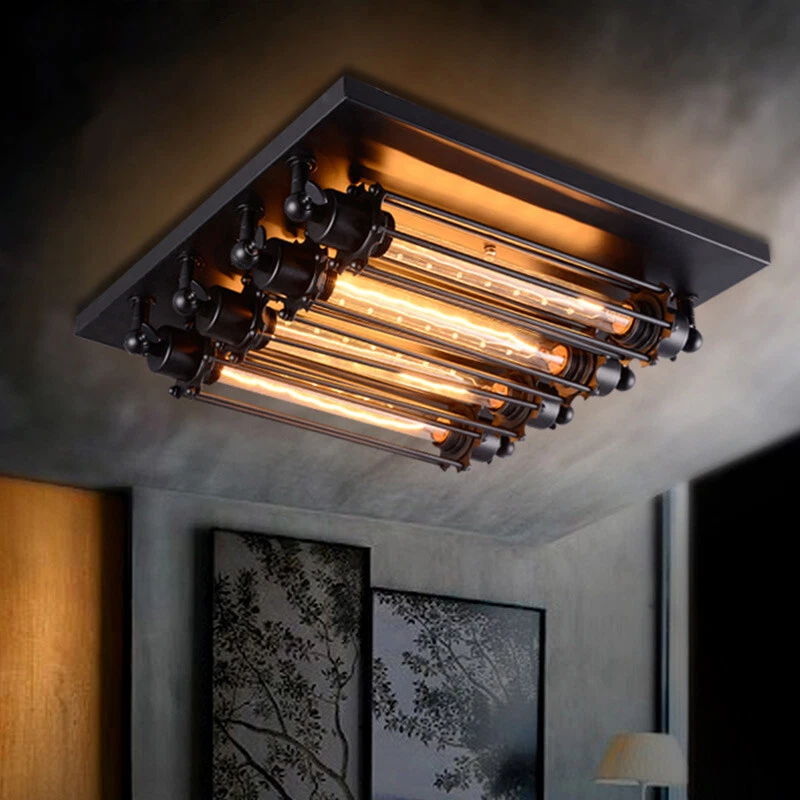 Steampunk ceiling light sale