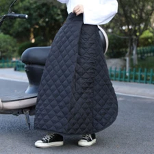 Women Outdoor Thick Padded Puffer Quilted Wrap Skirt Windbreak Warmer Winter 