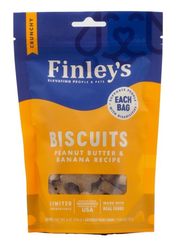 Finley's Dog Treat Peanut Butter Banana Biscuits 6oz (Pack of 3)