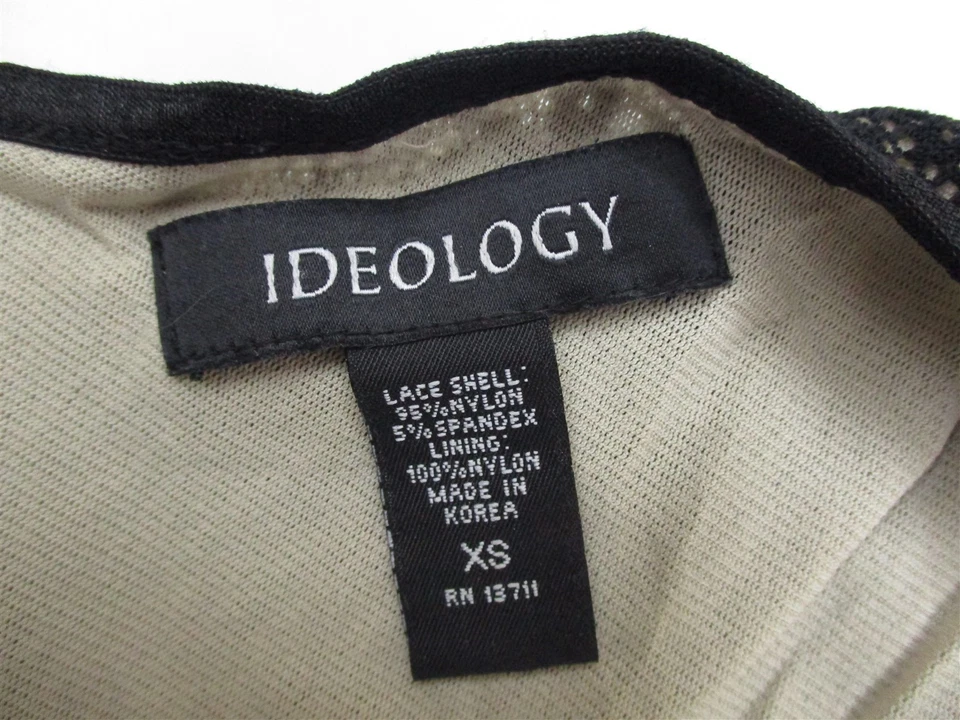 VESTIDO IDEOLOGITY Talla XS Calce Trompeta Ajustado y Acampanado Encaje Negro Foto 4 de 4